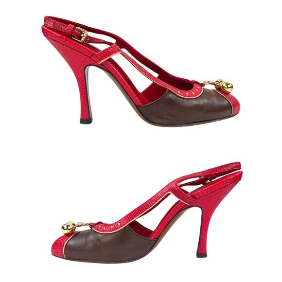 Louis Vuitton Cherry Leather Heels - Picture 3 of 9